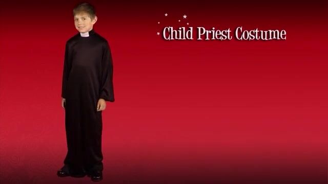 you're never too young to start giving back to your community with blessings and tidings of joy! This Child Priest Costume will have him ready to serve.